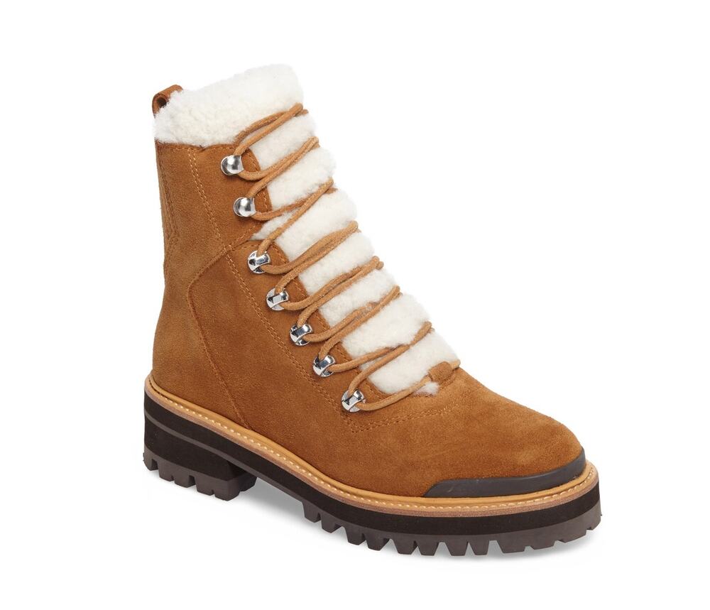 Marc Fisher Rugged Brown Izzie Lace Up Boots Size 6 M